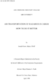 Air Transportation of Hazardous Cargo How To Do It Better