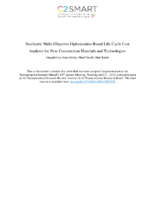 Stochastic MultiObjective OptimizationBased Life Cycle Cost Analysis for New Construction Materials and Technologies