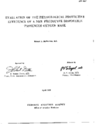 Evaluation of the physiological protective efficiency of a new prototype disposable passenger oxygen mask
