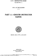 Part 51 Ground Instructor Rating