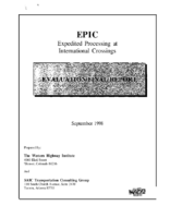 EPIC  expedited processing at international crossings  evaluation final report