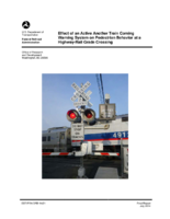 Effect of an Active Another Train Coming Warning System on Pedestrian Behavior at a HighwayRail Grade Crossing