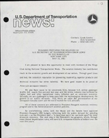 Remarks Prepared for Delivery by US Secretary of Transportation Drew Lewis to the Wings Club