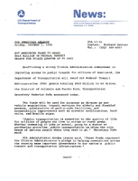 DOT Announces Plans to Award 645 Million in Federal Transit Grants for Fourth Quarter of FY 1993