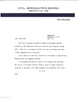 Air Travel Consumer Report November and December 1973