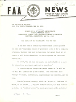 FAA Administrator Najeeb Halaby Speeches 1963