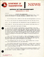 Remarks Prepared for Delivery by Secretary of Transportation John A Volpe before the University of Southern California