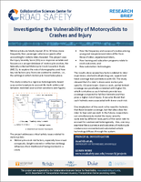 Investigating the Vulnerability of Motorcyclists to Crashes and Injury Research Brief
