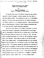 Highway Improvement with Federal Funds in the Southern States