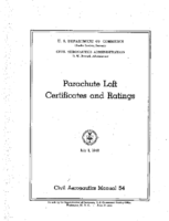 CAM 54 Parachute Loft Certificates And Ratings 1948