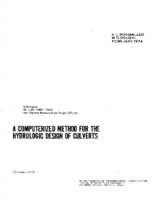 A computerized method for the hydrologic design of culverts