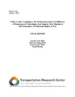 Paths to ADACompliance the Performance and Cost Efficiency of Measurement Technologies that Support ADAMandated SelfEvaluations of Pedestrian Rights of Way