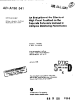 An Evaluation of the Effects of High Visual Taskload on the Seperate Behaviors Involved in Complex Monitoring Performance