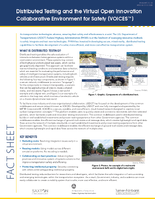 Distributed Testing and the Virtual Open Innovation Collaborative Environment for Safety VOICES fact sheet