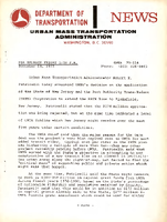 Department of Transportation News Urban Mass Transportation Administration UMTA 75116