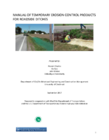 MANUAL OF TEMPORARY EROSION CONTROL PRODUCTS FOR ROADSIDE DITCHES