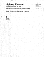Highway Finance The Evolution of the HighwayUser Charge Principal State Highway Finance Trends