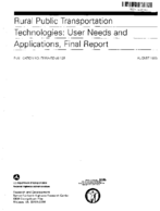 Rural Public Transportation Technologies User Needs and Applications Final Report