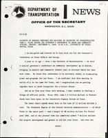 Excerpts of Remarks Prepared for Delivery by Secretary of Transportation John A Volpe before the Governors Conference on Urban and Community Affairs