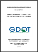Development of an Apple App for GDOT AASHTOWare Project