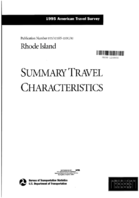 1995 American Travel Survey Summary Travel Characteristics Rhode Island