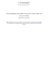 Analytical Modeling of Information Dissipation in Urban Arterials with Connected Vehicles