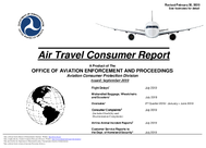Air Travel Consumer Report September 2019