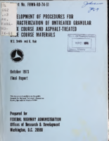 Development of procedures for characterization of untreated granular base course and asphalttreated base course materials
