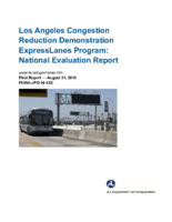 Los Angeles congestion reduction demonstration express lanes program  national evaluation report