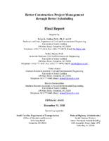 Better Construction Project Management through Better Scheduling