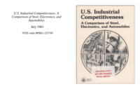 US Industrial Competitiveness A Comparison of Steel Electronics and Automobiles
