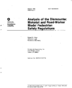 Analysis of the Dismounted Motorist and RoadWorker Model Pedestrian Safety Regulations