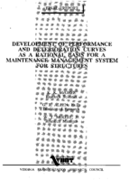 Development of performance and deterioration curves as a rational basis for a maintenance management system for structures