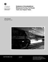 Analysis of accelerations measured during fullscale tank car impact tests