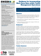 Guidance for Incorporating Work Zone Data within Traffic Management Operations Brief