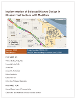 Implementation of Balanced Mixture Design in Missouri Test Sections with Modifiers