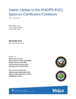 Interim Update to the ANUPX41C Spectrum Certification Conditions SPS187781