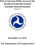 Plan to Increase Public Access to the Results of FederallyFunded Scientific Research Results