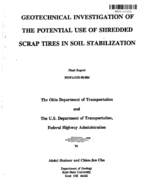 Geotechnical Investigation of the Potential Use of Shredded Scrap Tires in Soil Stabilization