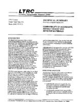 Compatibility of Aggregate Asphalt Cement and Antistrip Materials Technical Summary