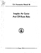 CAM 42 Irregular Air Carrier And Off Route Rules 1954