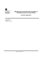Methodology for Determining the Avoidable and Fully Allocated Costs of Amtrak Routes  Volume II Appendix A