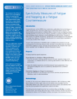 EyeActivity Measures of Fatigue and Napping as a Fatigue Countermeasure Tech Brief