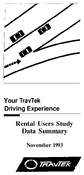 Your Travtek Driving Experience  Rental Users Study Data Summary