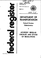 AC 002X Advisory Circular Checklist and Status of Regulations