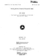 The Rolling Resistance of Pneumatic Tires