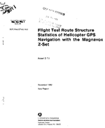 Flight Test Route Structure Statistics of Helicopter GPS Navigation with the Magnavox ZSet
