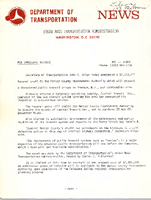 Department of Transportation News Urban Mass Transportation Administration DOT 21469