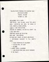 Talking Points Prepared for Secretary Dole John McCain Dinner