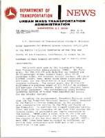 Department of Transportation News Urban Mass Transportation Administration UMTA 8174